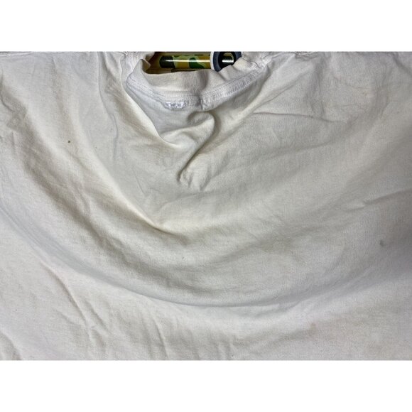 Vintage Budweiser Logo STAINED Anheuser Busch L/XL white t-shirt SEE PICS - Picture 4 of 8